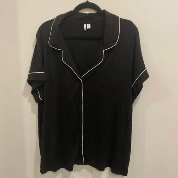 Nordstrom Moonlight Eco Knit Pajamas Black SZ 1X - Picture 5 of 6